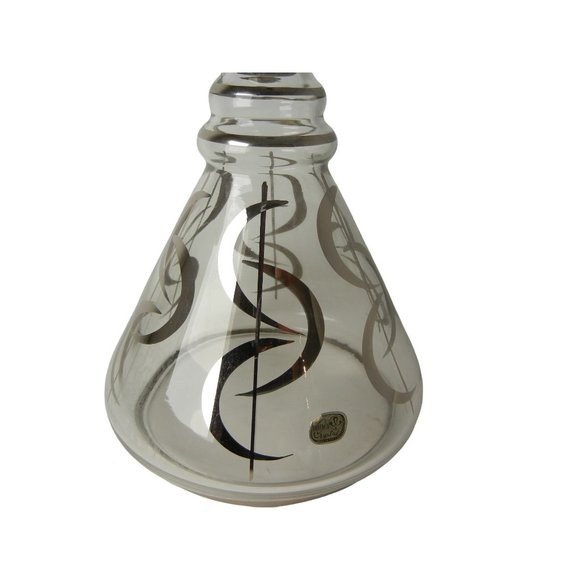 Vintage Bohemia Crystal Decanter Beaker Sterling Silver Design Czech - Picture 2 of 13